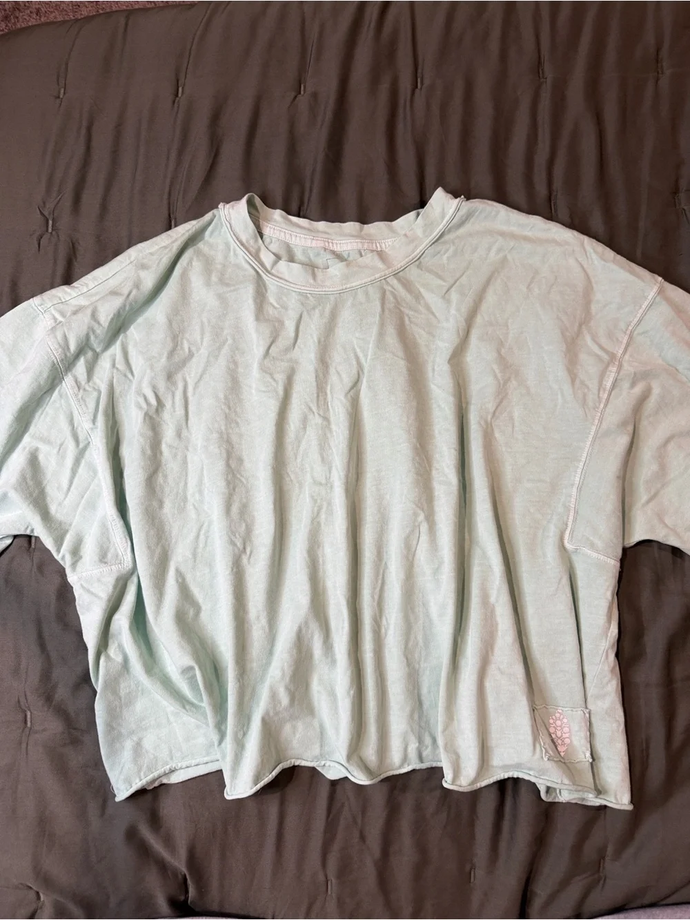 *SOLD* FP Movement by Free People Oversized Short Sleeve Tee in Light Mint - Picture 2 of 4